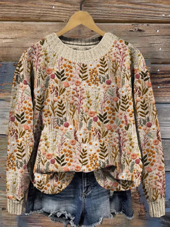Floreane | Elegant Floral Sweater
