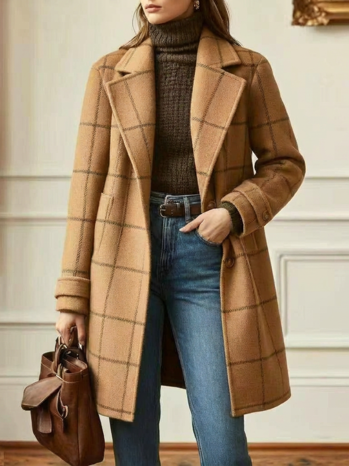 Oxford Wool Check Coat