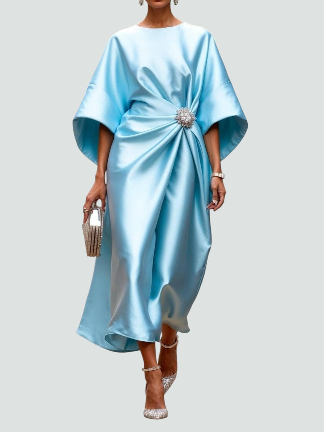 Lona | Elegant Long Satin Dress