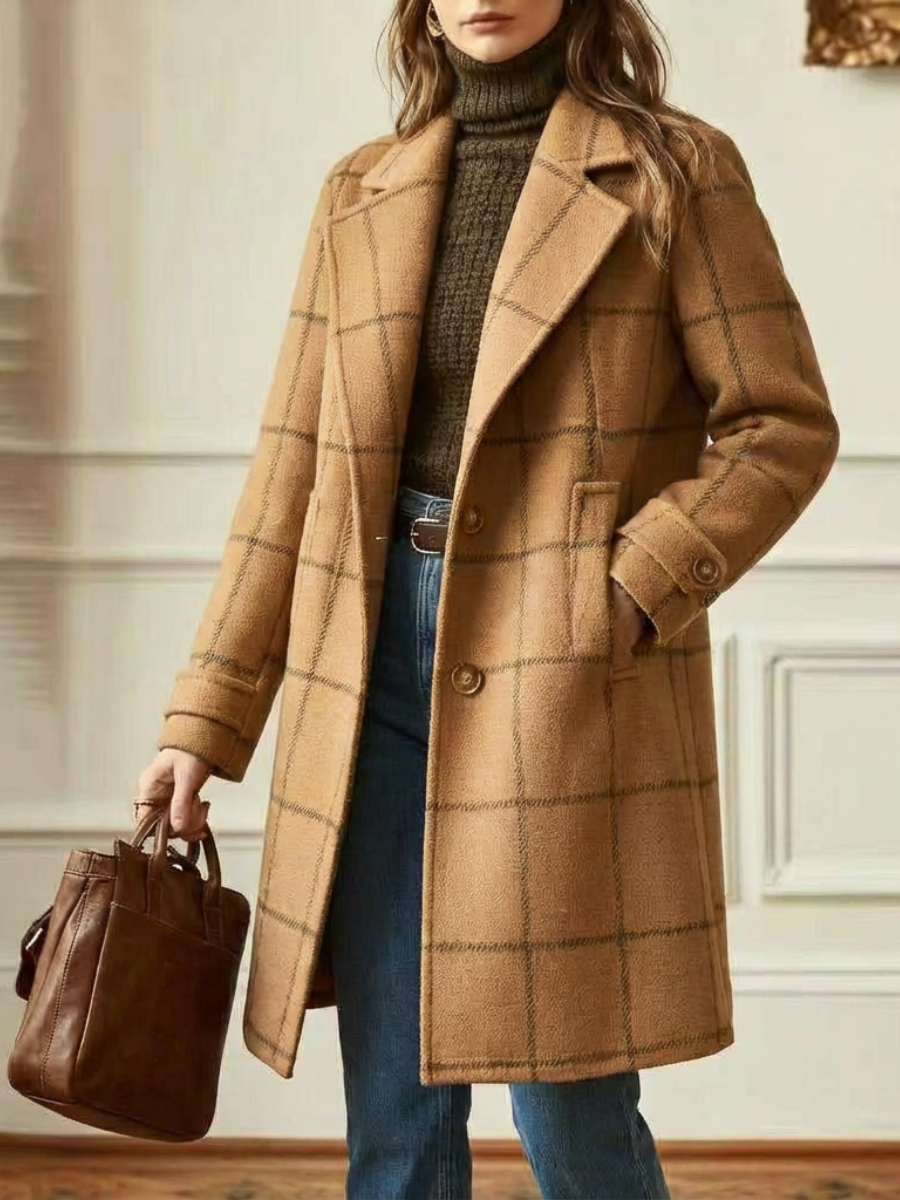 Oxford Wool Check Coat