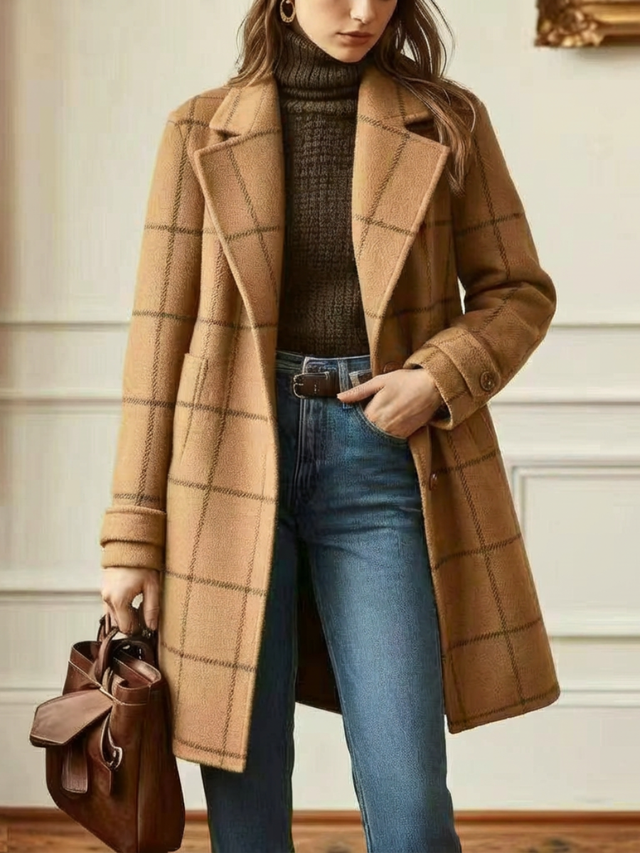 Oxford Wool Check Coat