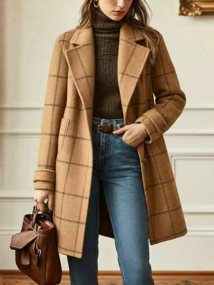 Oxford Wool Check Coat