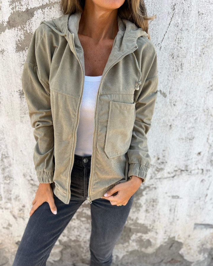 Mirella | Corduroy Hooded Jacket