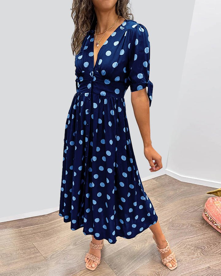 Auriane™ | Elegant Polka Dot Dress