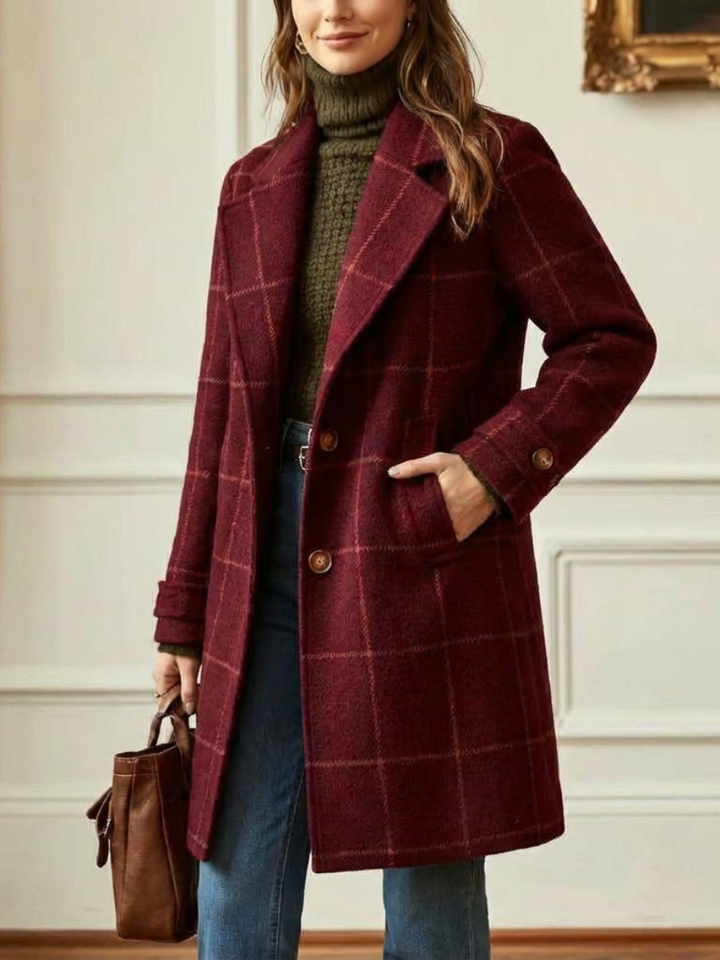 Oxford Wool Check Coat