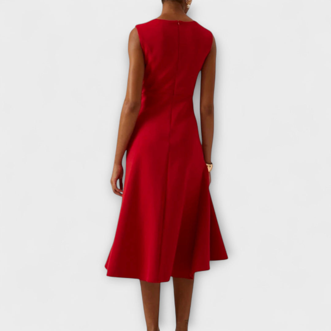 Juliette – Pleated Asymmetrical Midi Dress