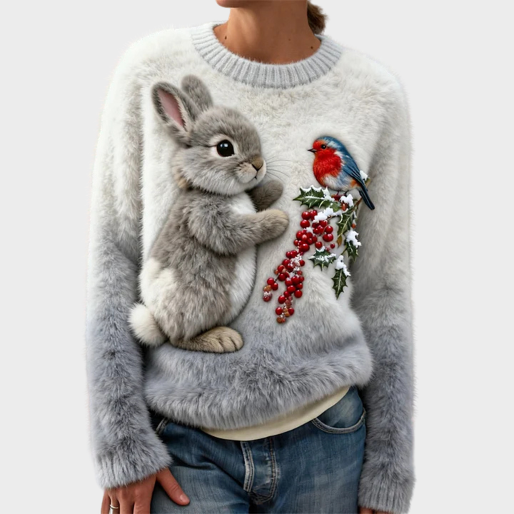 Lucy | Festive Rabbit Jumper