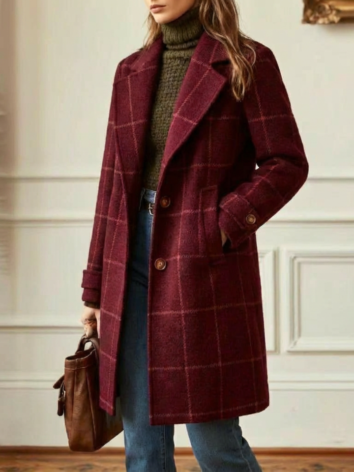 Oxford Wool Check Coat