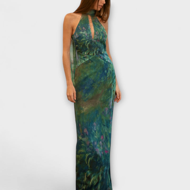 Maisie - Monet Iris Print Maxi Dress