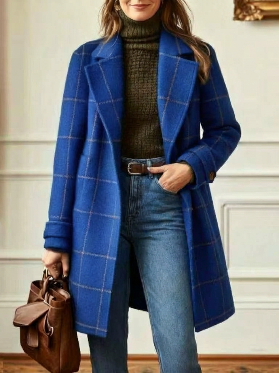 Oxford Wool Check Coat