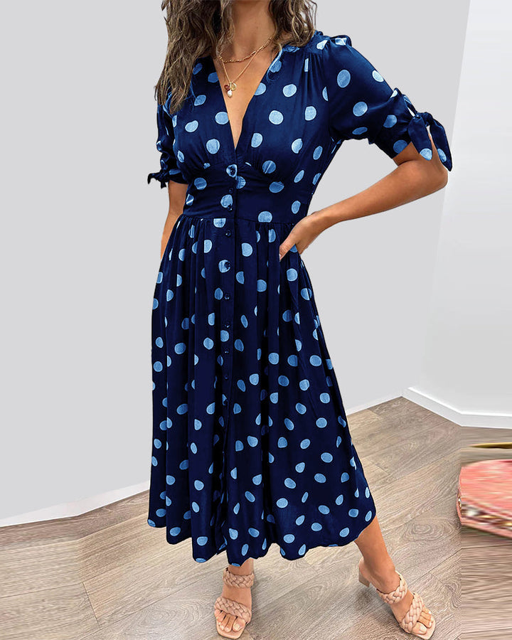 Auriane™ | Elegant Polka Dot Dress