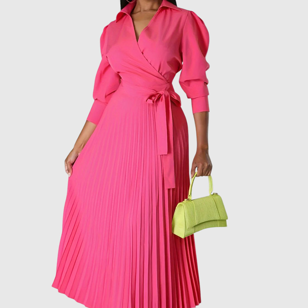 Evelina - Soft Pleated Midi Dress
