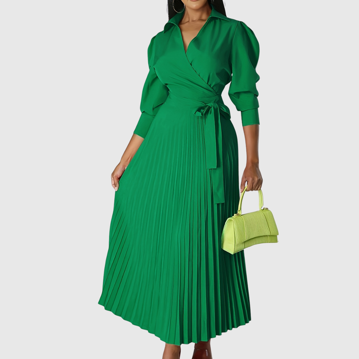 Evelina - Soft Pleated Midi Dress