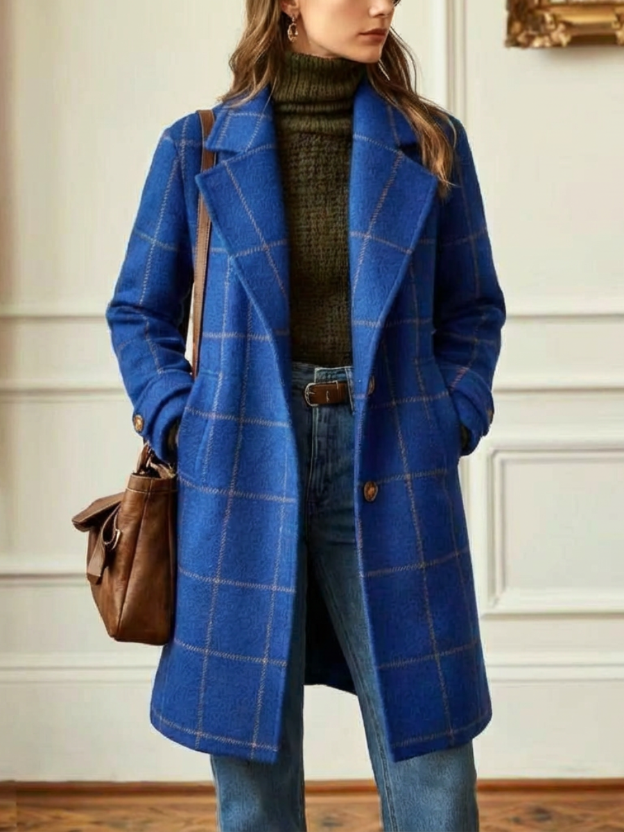 Oxford Wool Check Coat