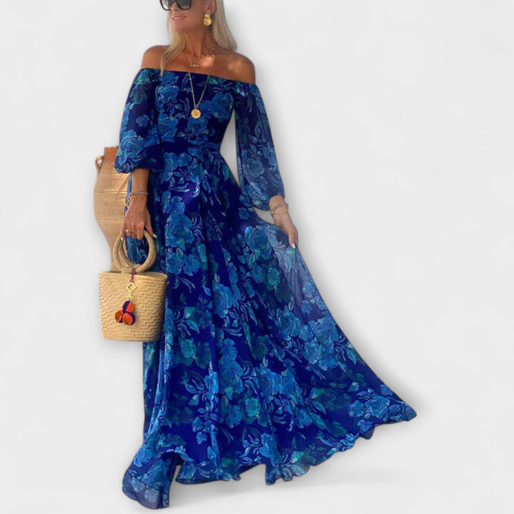 Juniper - Floral Off-Shoulder Smocked Maxi Dress for Holiday