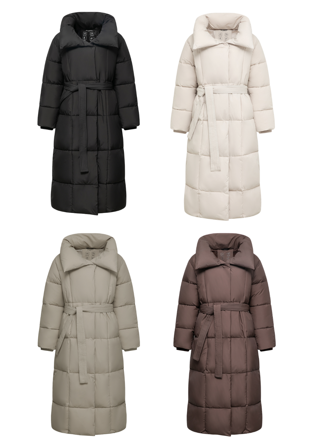 BLAIRE | EXTRA LONG LENGTH BULLETED BUTTON PUFFER JACKET