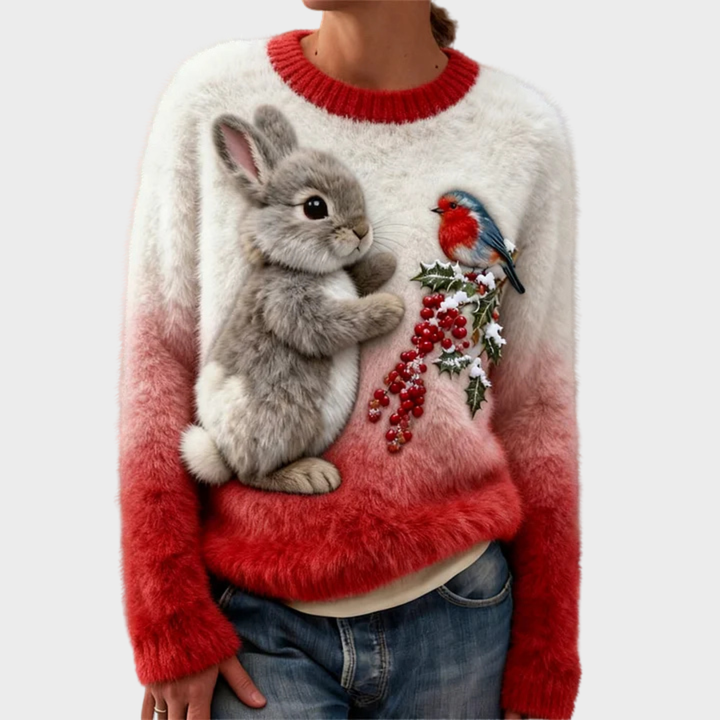 Lucy | Festive Rabbit Jumper
