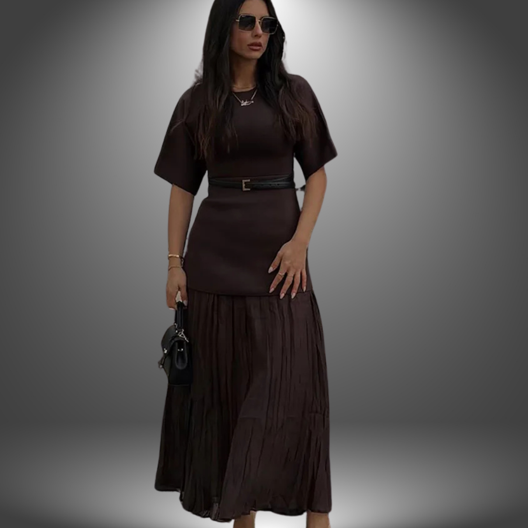 Lennox - Elegant Spliced Knitted Long Dress