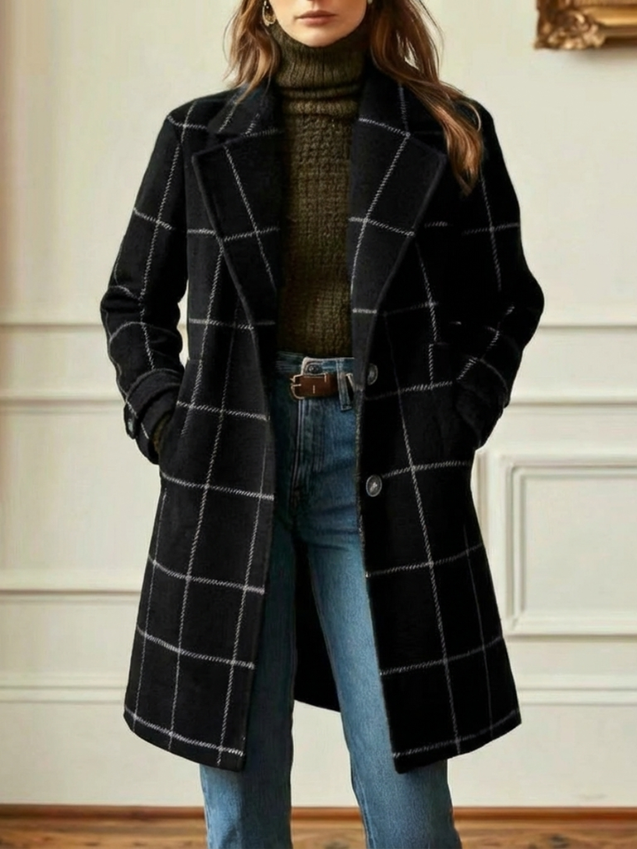 Oxford Wool Check Coat