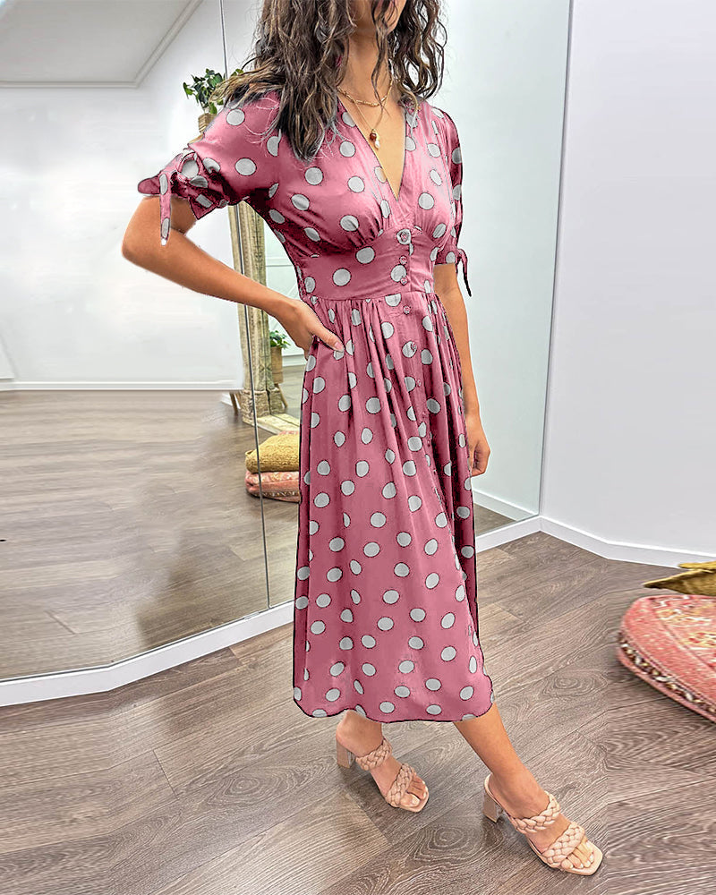 Auriane™ | Elegant Polka Dot Dress