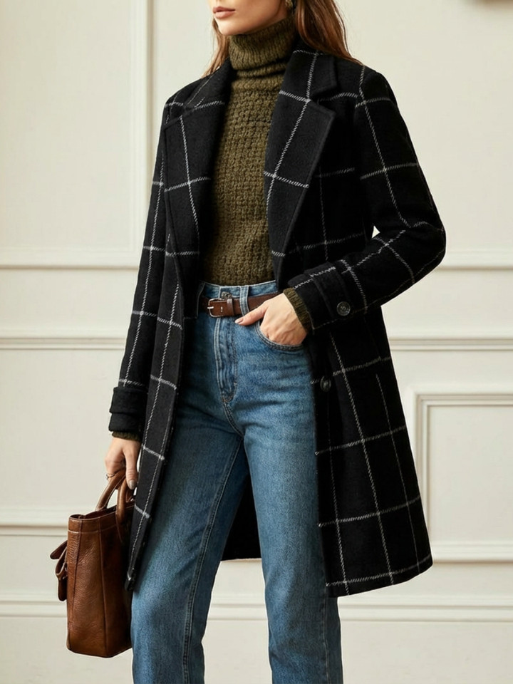 Oxford Wool Check Coat