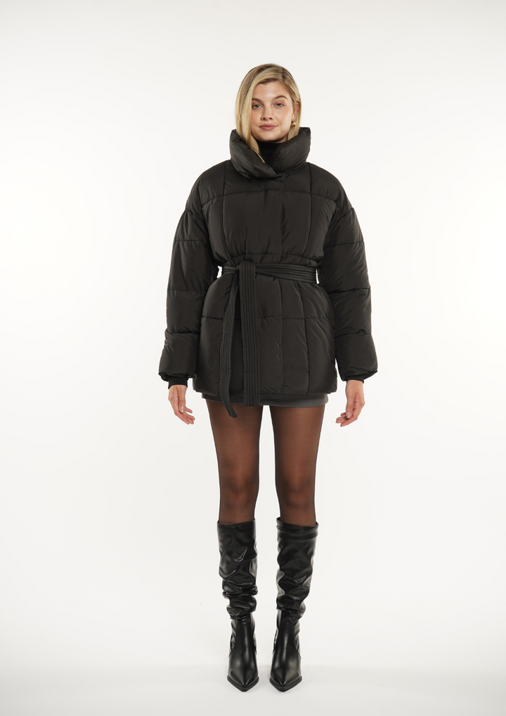 NOVA | MID LENGTH BELTED PUFFER JACKET