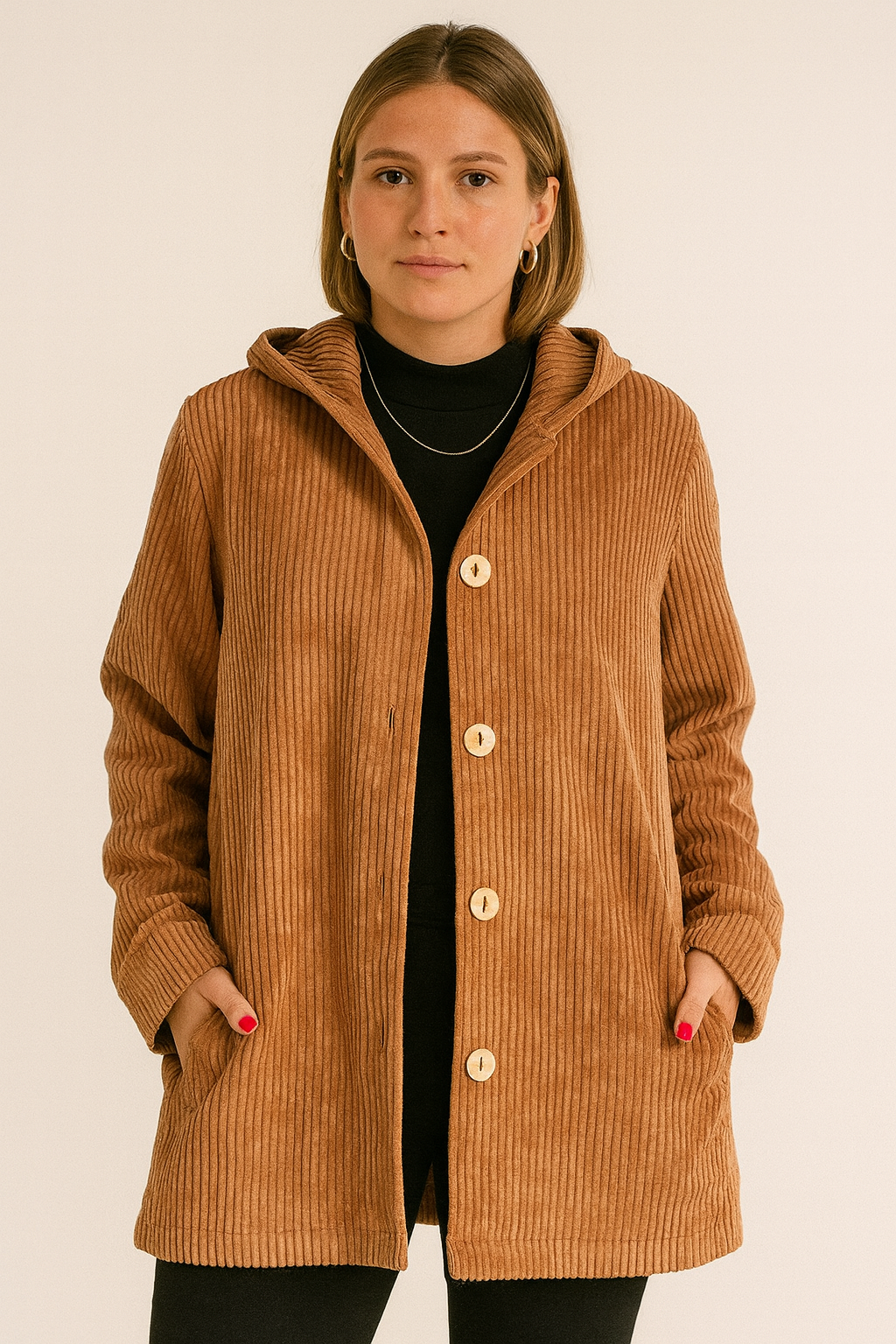 INDIE - CORDUROY HOODED JACKET