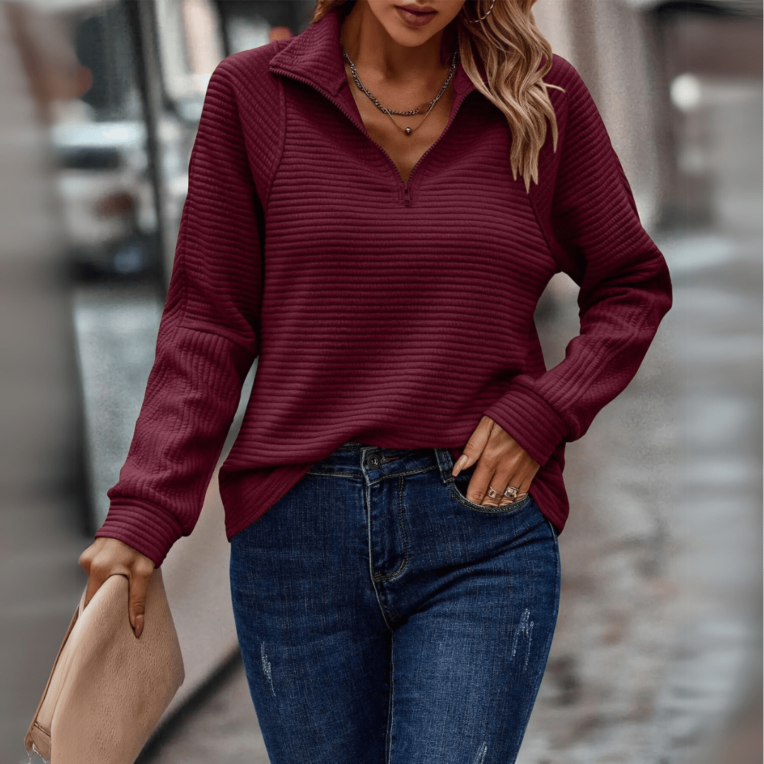 Jenica | Chic Half-Zip Pullover