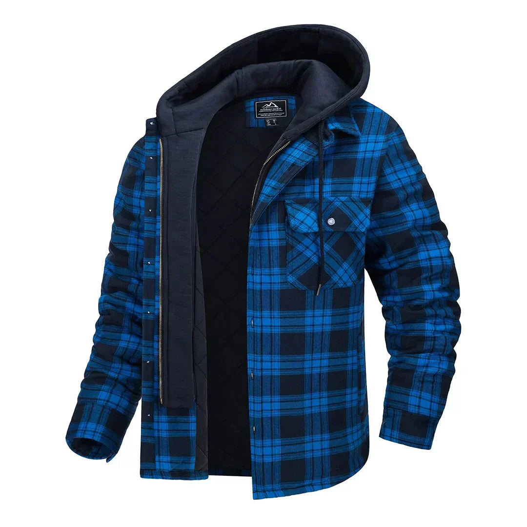 Florian - Men's Checked Hooded Jacket
