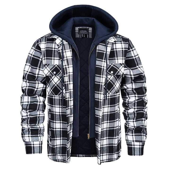 Florian - Men's Checked Hooded Jacket