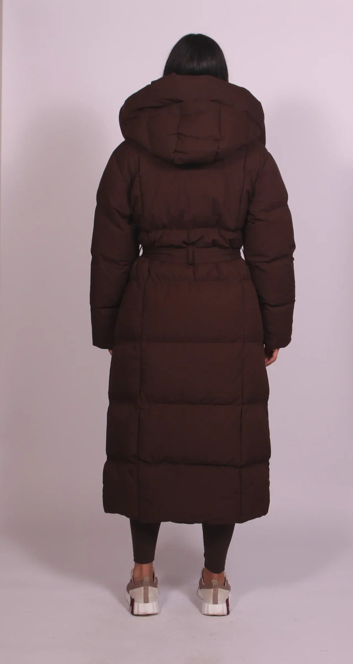 Shannon - Long Belted Puffer Coat
