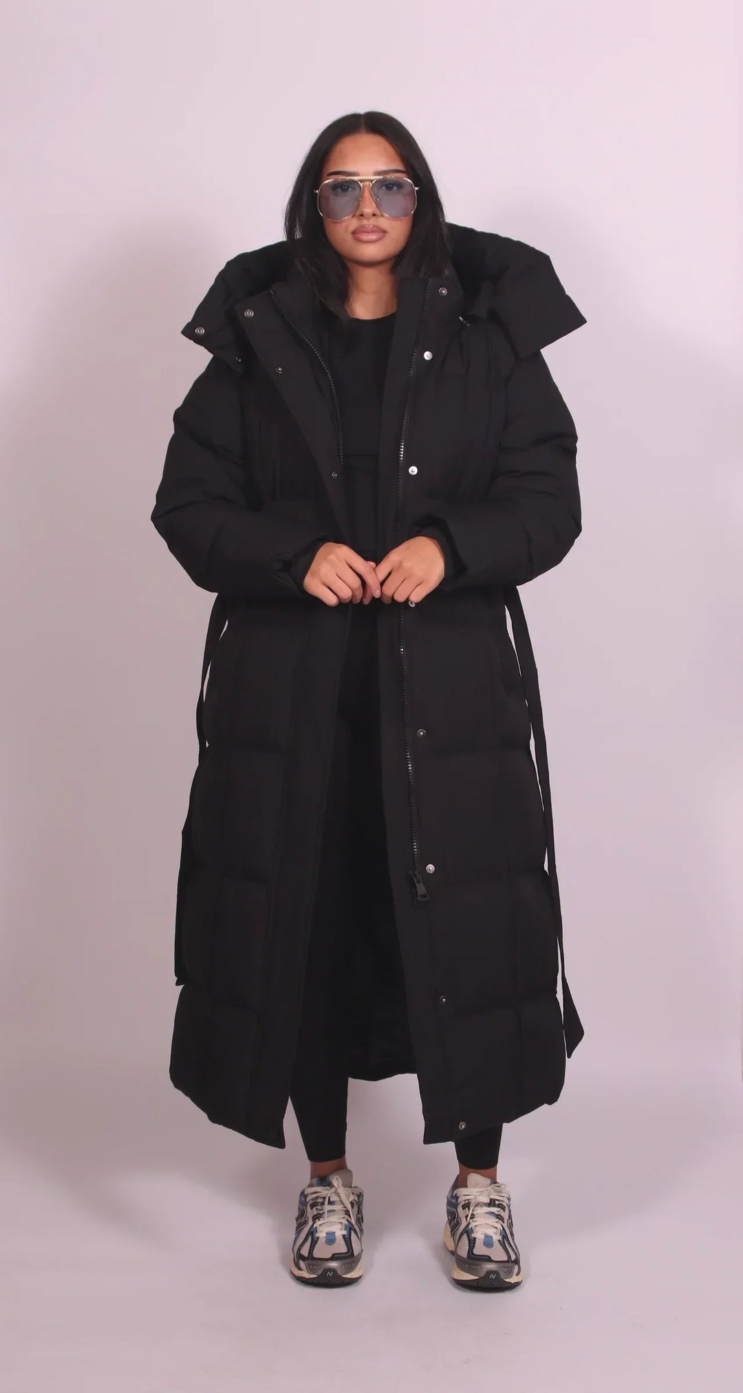 Shannon - Long Belted Puffer Coat