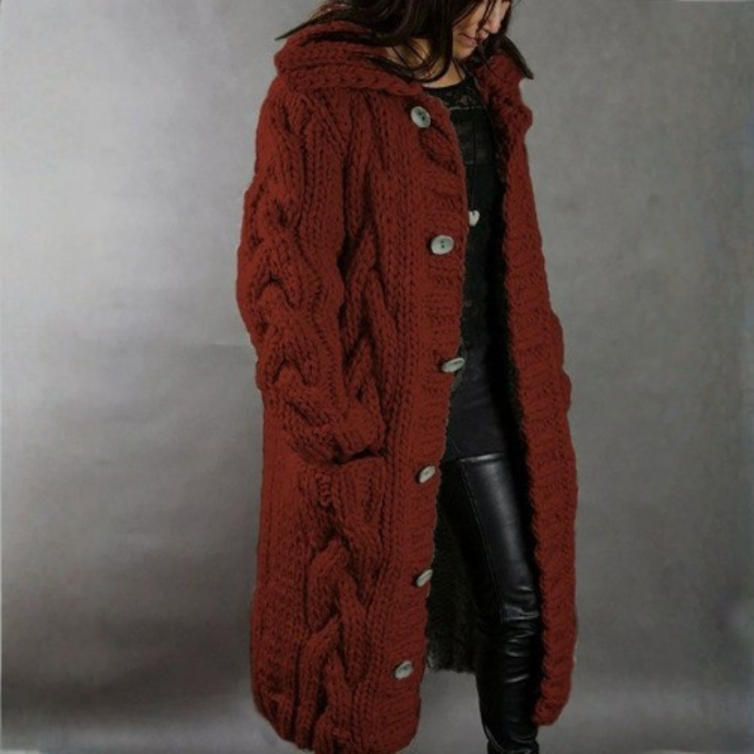 Karina | Elegant Cosy Coat with Tummy Coverage