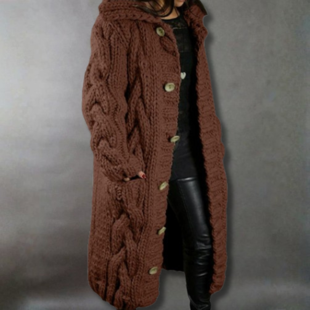 Karina | Elegant Cosy Coat with Tummy Coverage