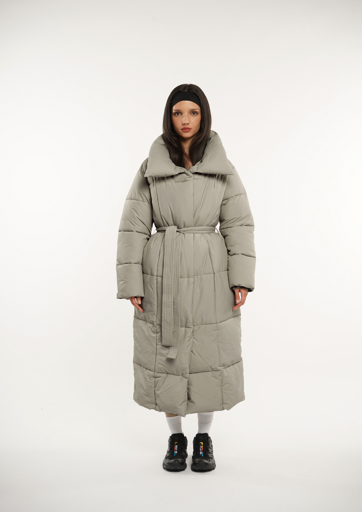 BLAIRE | EXTRA LONG LENGTH BULLETED BUTTON PUFFER JACKET