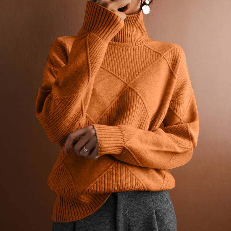 Remmy | Textured Turtleneck Knit Sweater