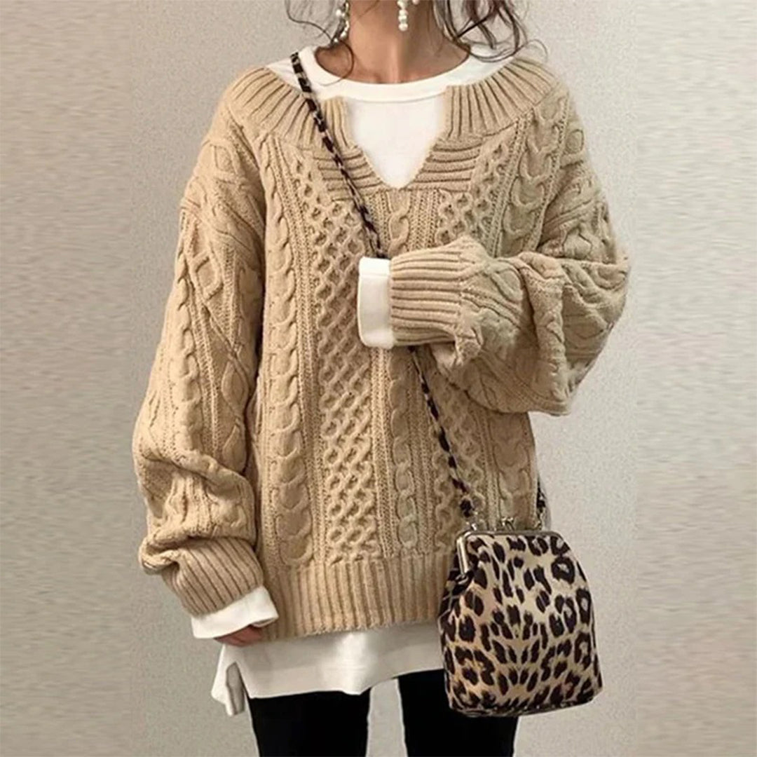 Sofia - Cozy Twisted Winter Jumper for Warm Style