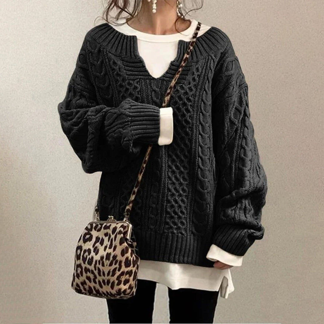 Sofia - Cozy Twisted Winter Jumper for Warm Style