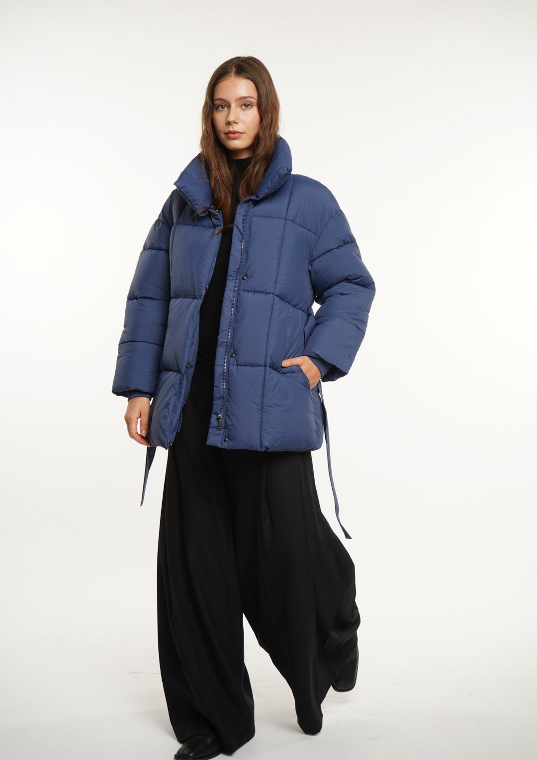 NOVA | MID LENGTH BELTED PUFFER JACKET