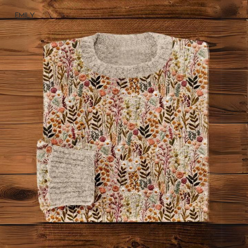Floreane | Elegant Floral Sweater