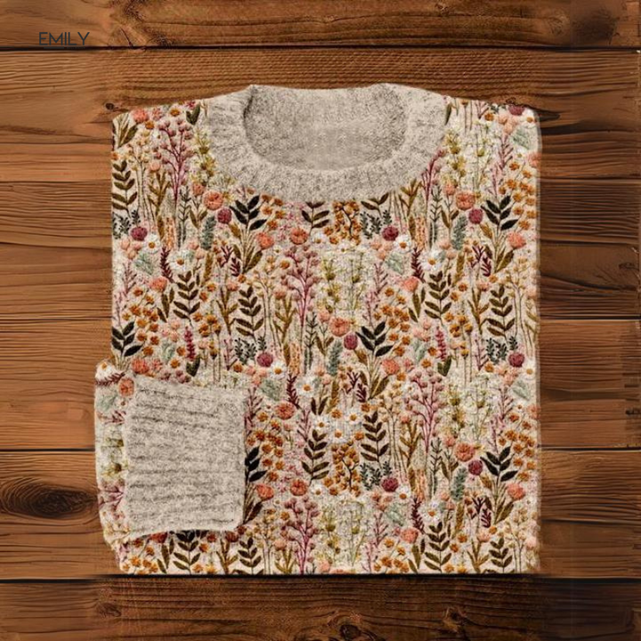 Floreane | Elegant Floral Sweater