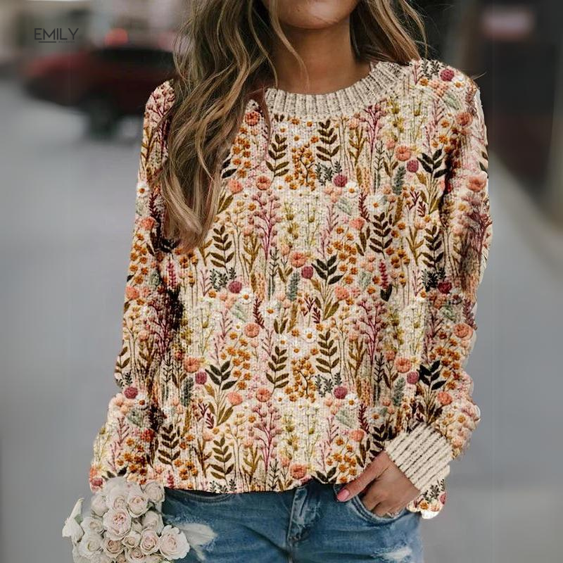 Floreane | Elegant Floral Sweater