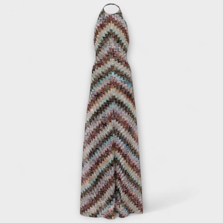 Reese - Jodie Knit Dress with Colourful Herringbone Pattern