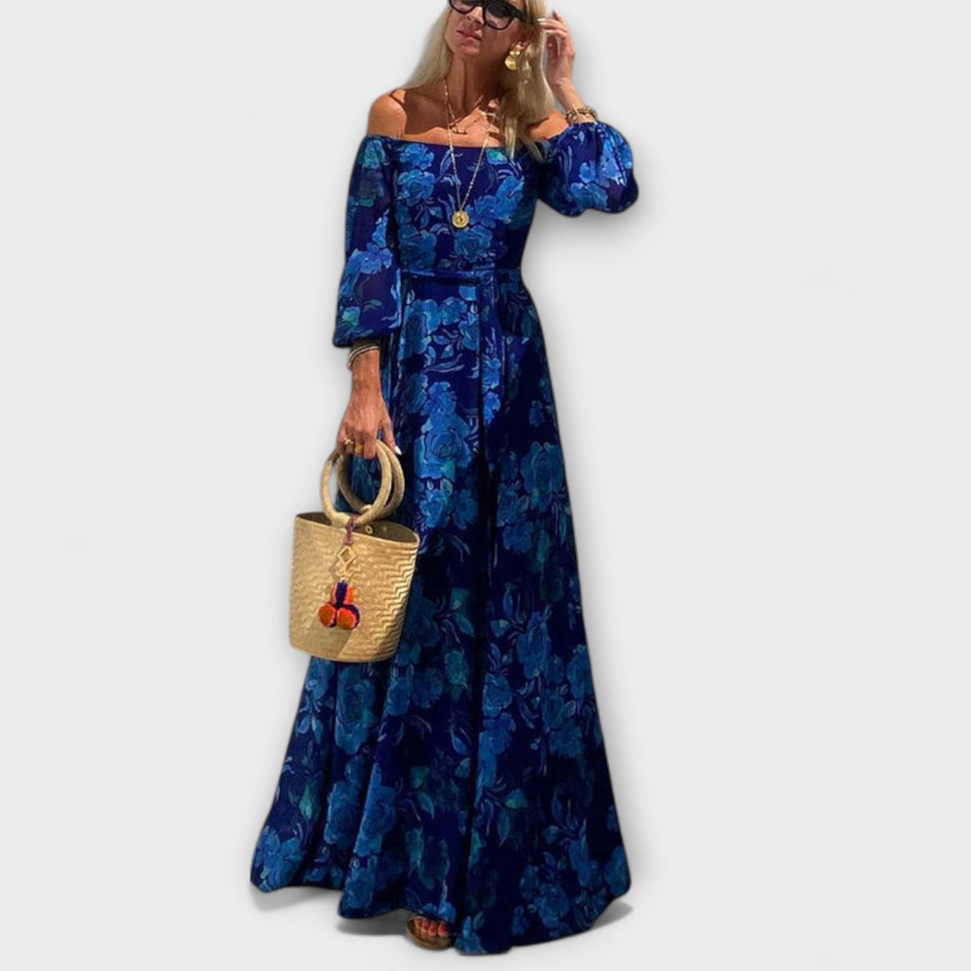 Juniper - Floral Off-Shoulder Smocked Maxi Dress for Holiday