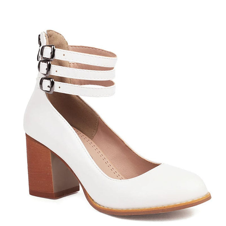 Ariana | Triple Buckle Heels