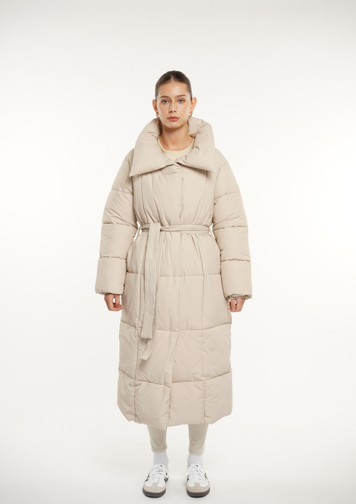 BLAIRE | EXTRA LONG LENGTH BULLETED BUTTON PUFFER JACKET