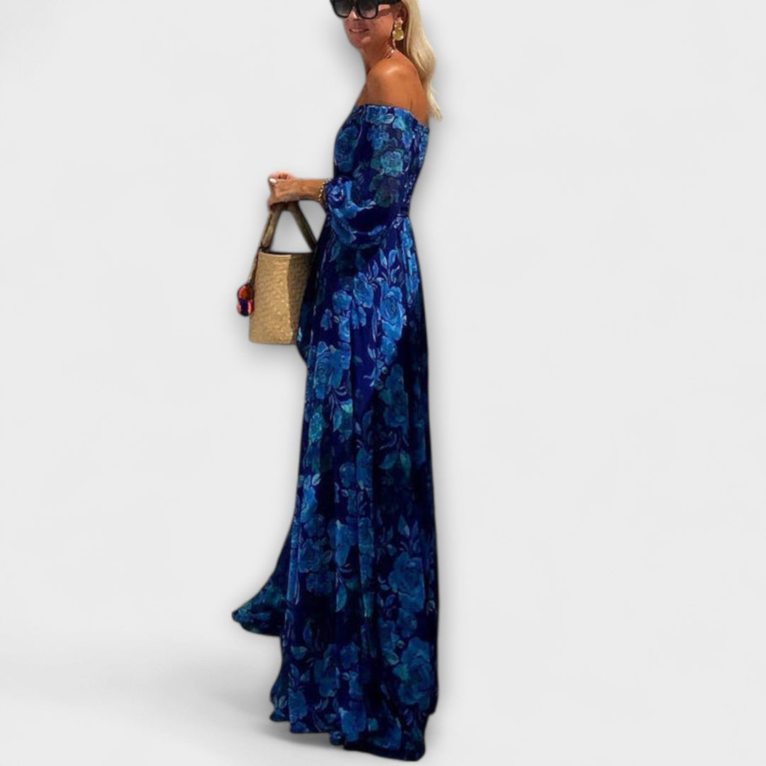 Juniper - Floral Off-Shoulder Smocked Maxi Dress for Holiday