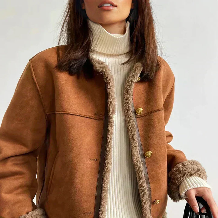 Rosalie | Buttoned Sheepskin Jacket