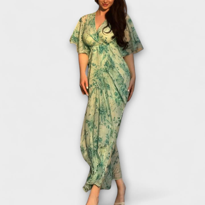 Lana - Stylish Floral V-Neck Dress