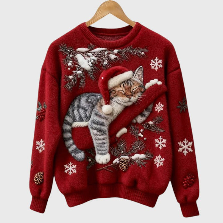 Stefany | Festive Cat Jumper